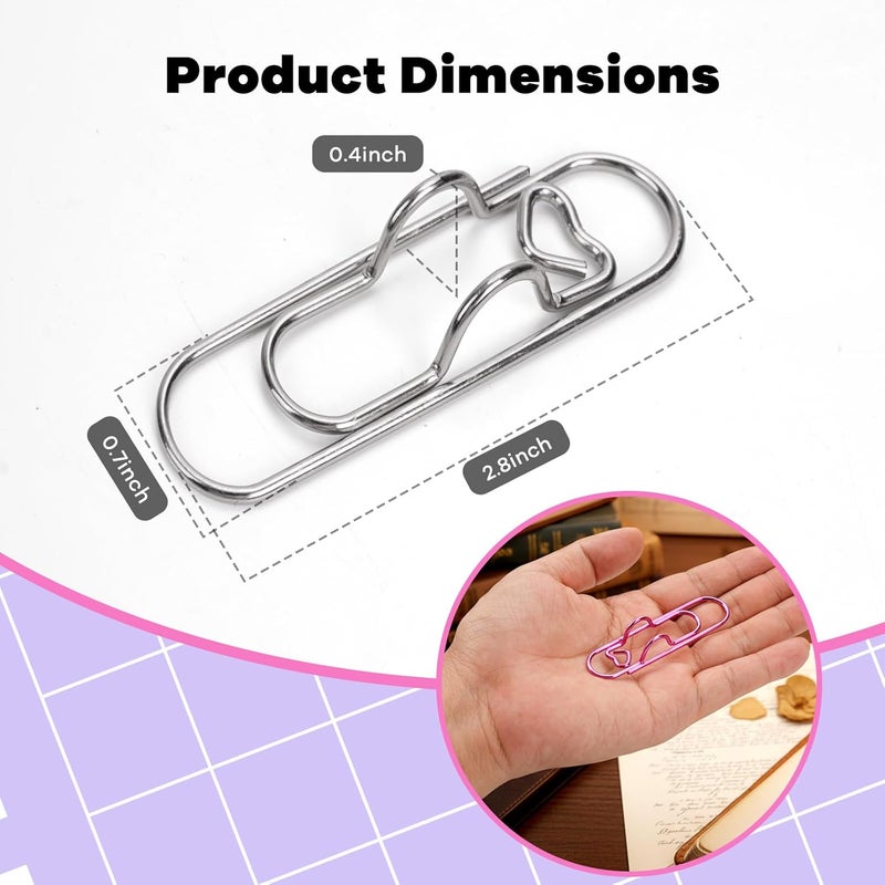 Kaileen Paper Clip Pen Holder, Metal Pen Clips for Notebook - 16 Pcs Colorful Pen Clip Holder Planner Accessories, Colorful Cute Pen Clips (Only for Pens with a Thickness of Less Than 0.5 Inches) - Image 3